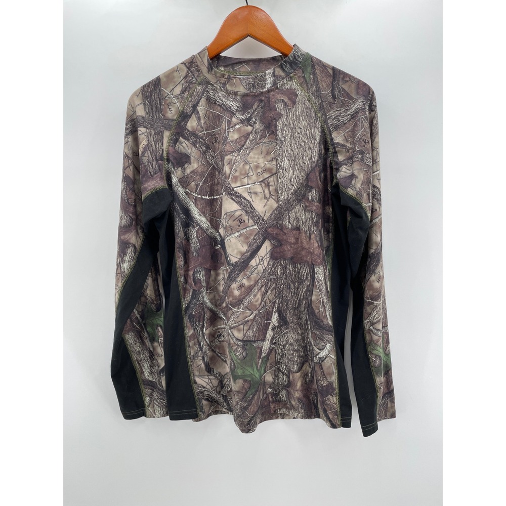 SilverTec Camo Shirt Mens‎ Medium Brown True Timber Long Sleeve Hunting Outdoor